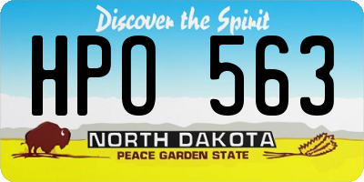 ND license plate HPO563