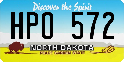 ND license plate HPO572