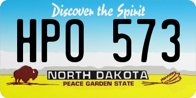 ND license plate HPO573