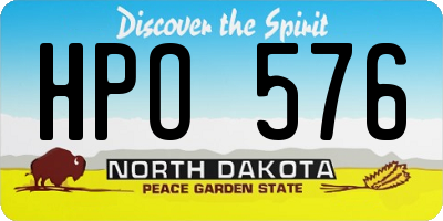 ND license plate HPO576
