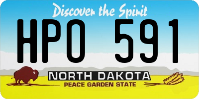 ND license plate HPO591