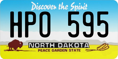 ND license plate HPO595