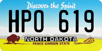 ND license plate HPO619