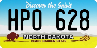 ND license plate HPO628
