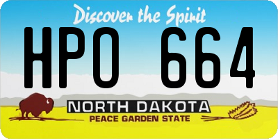 ND license plate HPO664