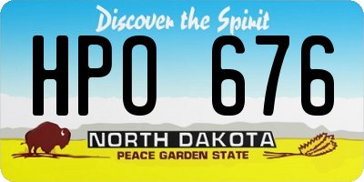 ND license plate HPO676