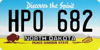 ND license plate HPO682