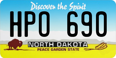 ND license plate HPO690