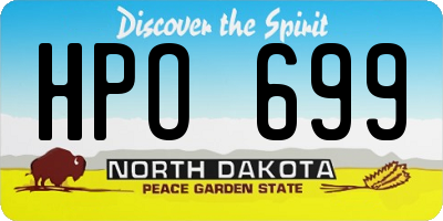 ND license plate HPO699