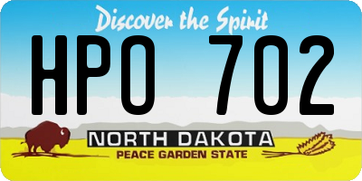 ND license plate HPO702