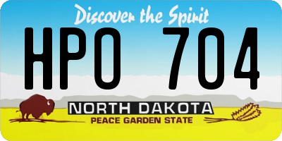 ND license plate HPO704