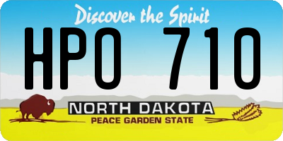 ND license plate HPO710