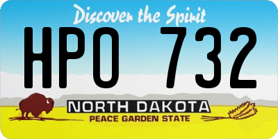 ND license plate HPO732
