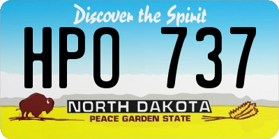 ND license plate HPO737