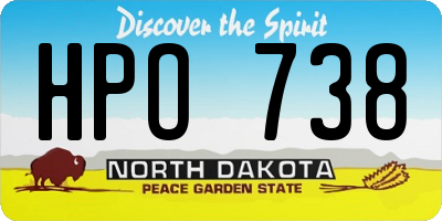 ND license plate HPO738