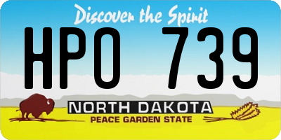 ND license plate HPO739