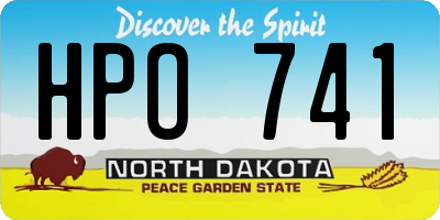 ND license plate HPO741