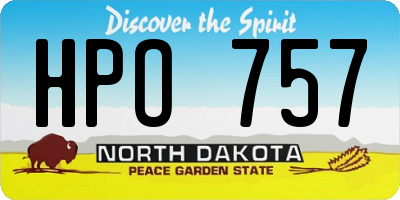 ND license plate HPO757