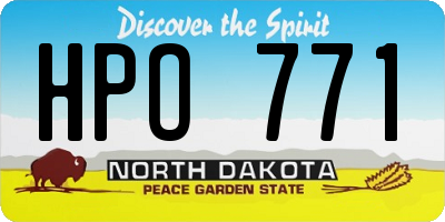 ND license plate HPO771