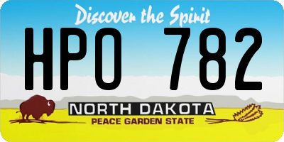 ND license plate HPO782