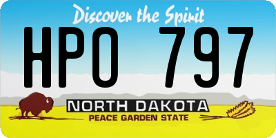 ND license plate HPO797
