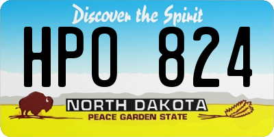 ND license plate HPO824