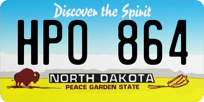 ND license plate HPO864