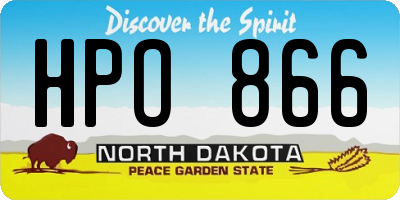 ND license plate HPO866
