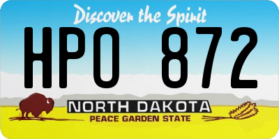 ND license plate HPO872