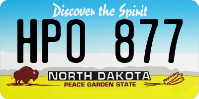 ND license plate HPO877