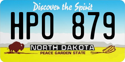ND license plate HPO879