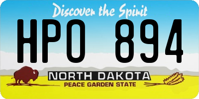 ND license plate HPO894