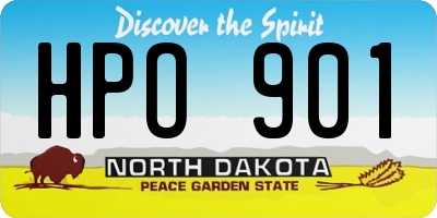 ND license plate HPO901