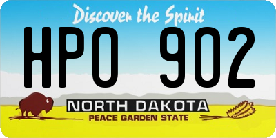 ND license plate HPO902