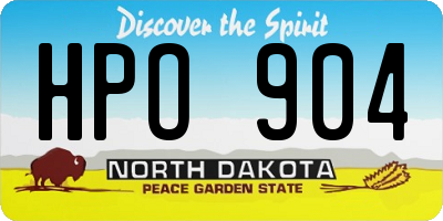 ND license plate HPO904