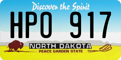 ND license plate HPO917