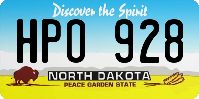 ND license plate HPO928