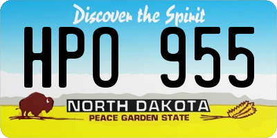 ND license plate HPO955
