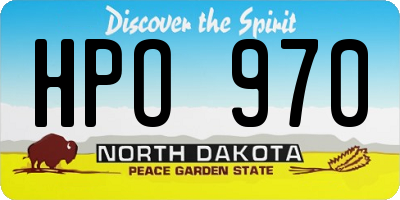 ND license plate HPO970