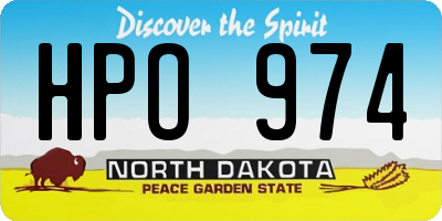 ND license plate HPO974