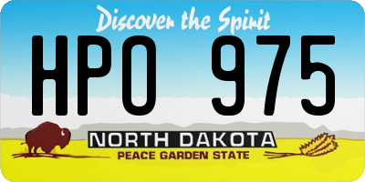 ND license plate HPO975