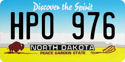 ND license plate HPO976