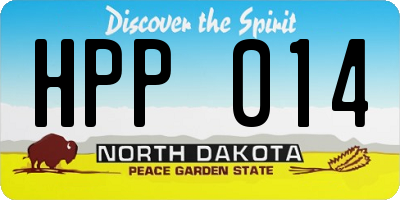 ND license plate HPP014