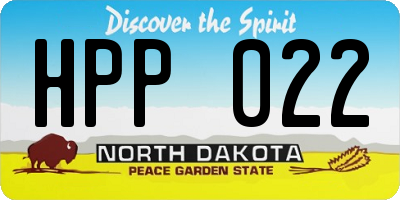 ND license plate HPP022