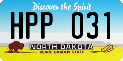 ND license plate HPP031