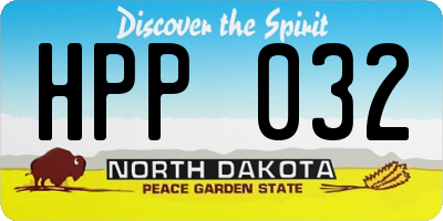 ND license plate HPP032