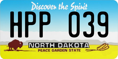 ND license plate HPP039