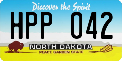 ND license plate HPP042