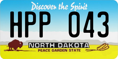 ND license plate HPP043