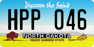 ND license plate HPP046